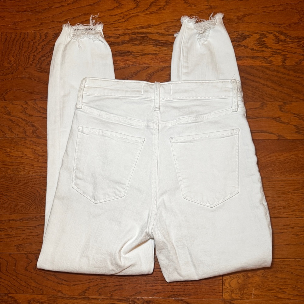 Abercrombie & Fitch | Women’s High Rise White Button-Fly Jeans Size 25/0 - Picture 3 of 11